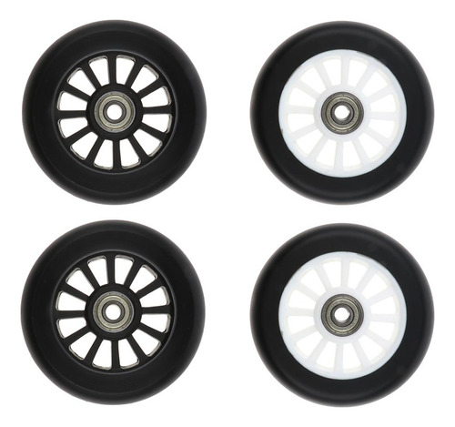 2 X 2pcs De De De Patinaje De Reemplazo De Rueda De S Negro