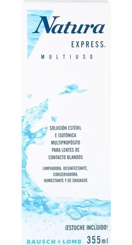 Imagen 1 de 1 de Solución Limpieza Lente De Contacto Natura Express X 355 Ml.