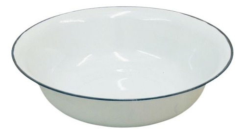 Bacia De Ágata 32cm (chinesa) Branca Com Borda - Unidade