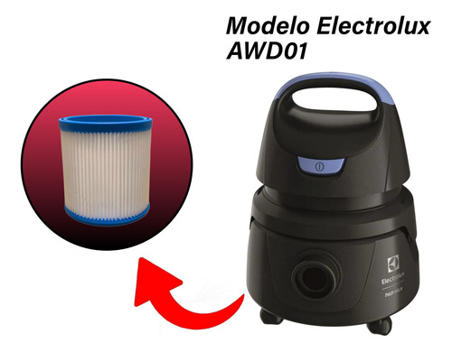 Filtro Hepa De Aspiradora Electrolux Modelo Awd01 Original