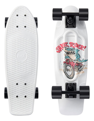 Kmx Patineta Shark Mini Cruiser De 22 Pulgadas Para Niños,.