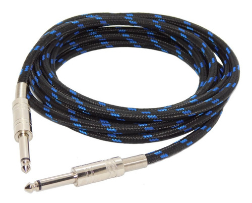 Imagen 2 de 3 de Cable Linea Guitarra Plug X 6 Mts Textil Profesional Hamc