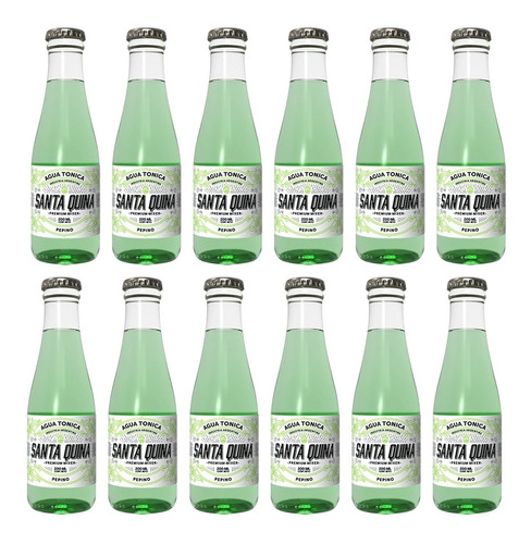 Santa Quina Pepino Agua Tonica Botella Vidrio 200ml Pack X12