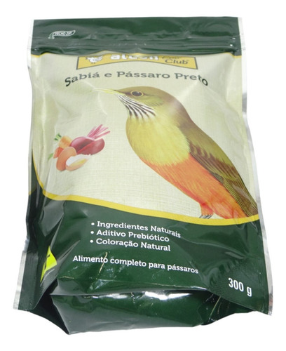 Alcon Eco Club Sabiá E Pássaro Preto 300g Kit Com 4