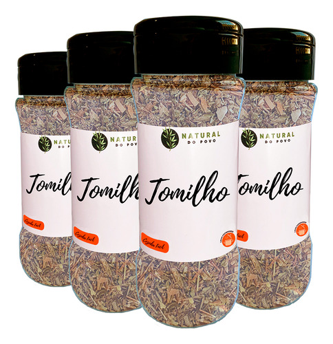 Tomilho Desidratado 100% Natural Kit 4 Pote Com Dosador 20g