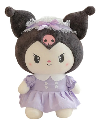 Peluche Tierno Kuromi Con Vestido Coquette 35cm Kawaii