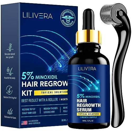 Lilivera 5% Minoxidil Para Hombres Y Mujeres, 9v7bo