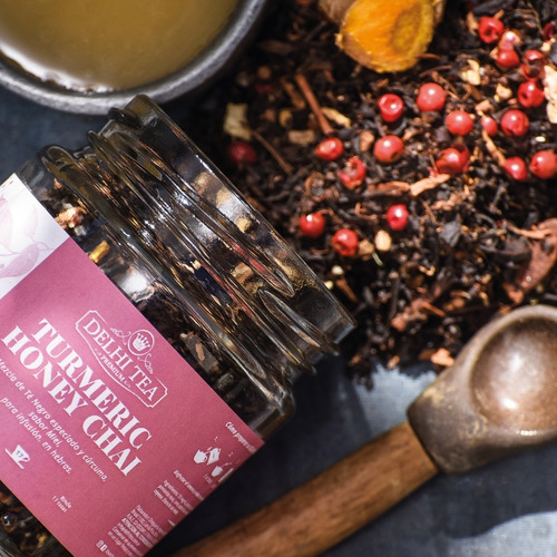 Imagen 2 de 6 de Te Hebras Delhi Tea Premium Frasco Turmeric Honey Chai