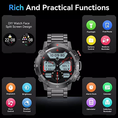 Ak56 Pro Smartwatch Bluetooth Llamada Ip67 Para Huawei Ios