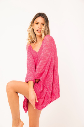 Imagen 2 de 3 de Sweater Tejido A Mano, Sweater De Algodon Y Seda
