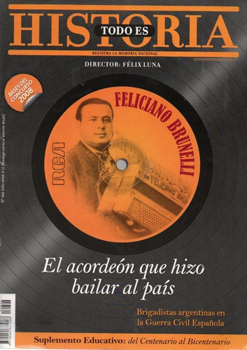 Todo Es Historia 492 Jul 2008 Feliciano Brunelli Acordeon