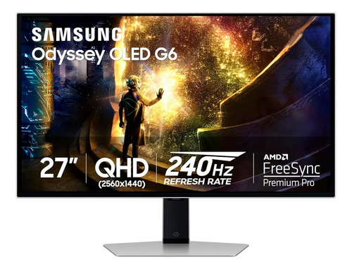 Monitor Samsung Odyssey 27 Oled G6 Oled 240hz 0.03ms Freesyn Color Gris Oscuro