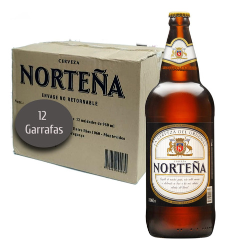Cerveja Uruguaia Nortea 960ml (12 Garrafas)