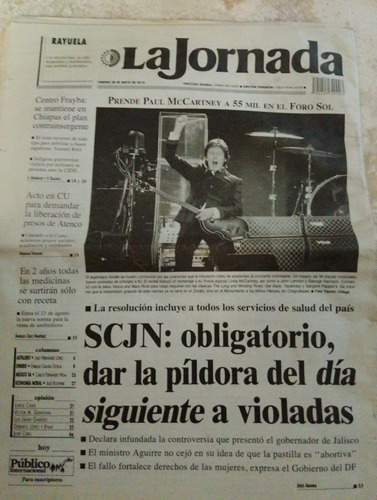 Periódico La Jornada Paul Mccartney 2010