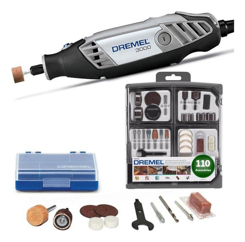 Retífica Dremel Série 3000 Com Kit 120 Acessórios Dremel Frequência 50 Hz Potência 120 W 220v