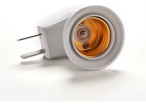 10 Adaptador Portalampara Enchufe Con Tecla On/off Blanco
