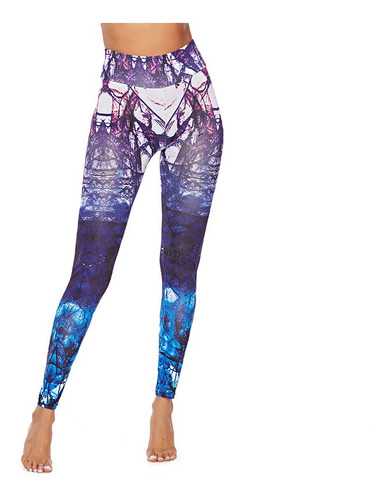 Pantalones De Yoga Para Mujer, Estampado, Cintura Alta, Flex