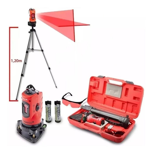 Imagem 1 de 5 de Nível Laser 150 Mm C/ Tripe Autonivelameto Em Cx Plast. Mtx