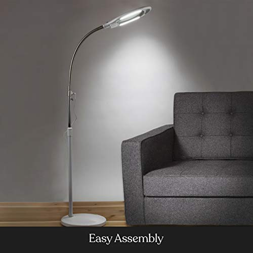 Lampara De Pie Con Lupa - Lupa Con Luz Brillante Para Lectur