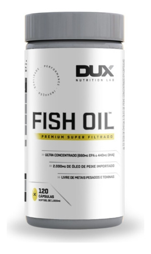 Ômega 3 Fish Oil 2000mg Dux Nutrition - 120 Cápsulas