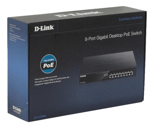 Switch Poe 8 Puertos 1000 Mbps D-link 140w Total Clickbox