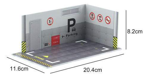 2 Piezas 1/32 Diecast Car Parking Mini Car Garage Estilok