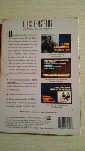 Disco Louis Armstrong The American Longbook Phillips Cdi (Usado)