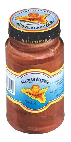 Filé De Anchova Aliche Alici Italiano Em Azeite Oliva 140g