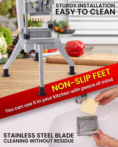 Picadora Comercial De Frutas Y Verduras Con 4+1 Cuchillas