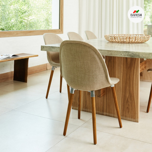 Imagen 3 de 7 de Silla De Comedor Tapizada Diseño Nina Wood | Contado
