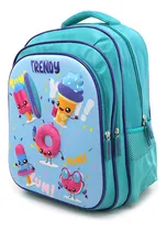 Comprar Mochila Infantil Colorida Y Divertida Trendy Bolsillo 3d Color Celeste Diseño De La Tela Lisa