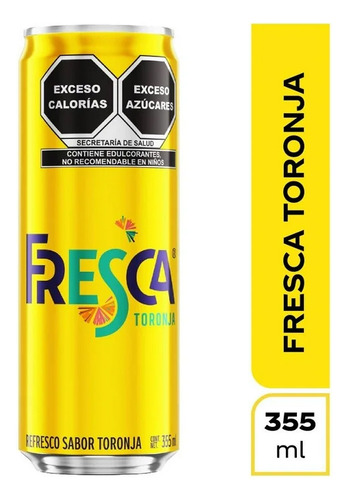 Refresco Fresca Sabor Toronja Lata 355 Ml. 12 Pack.