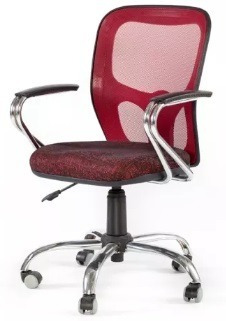 Imagen 8 de 8 de Silla Oficina India Con Brazos Y Base Cromados Kromo-s