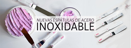 Imagen 5 de 6 de Espátula Pastelera De Alisado Con Escalón - 15 Cm Parpen