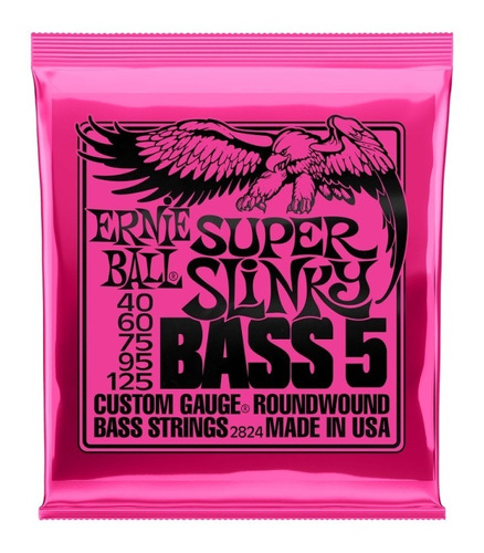 Imagen 1 de 1 de Cuerdas De Bajo Ernie Ball Bass 5-str Super 2824