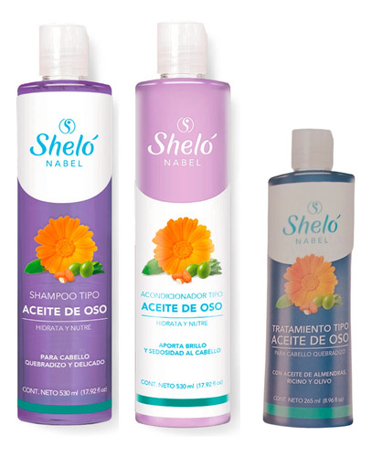 Shampoo+acondicionador Y Tratamiento Aceite Deoso Shelonabel