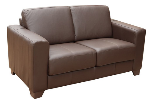 Sofá 2 Lugares Estocolmo 155cm Couro Chocolate - Gran Belo