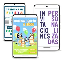 Comprar Invitación Digital Con Botones Invitación Bluey Con Botones Interactivos