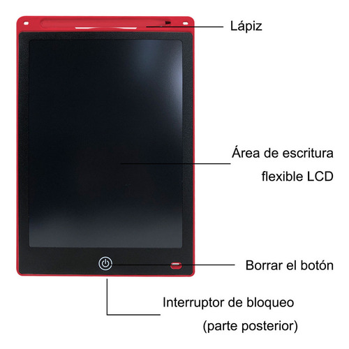 10 Pizarra Mágica Lcd Niños Tableta Multicolor 10'' Mayoreo