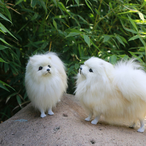 Simulación De Perro Pomerania Modelo Juguetes De Peluche