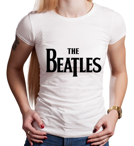Remera Dama Diseño Bank Of Rock The Beatles Sublimada 