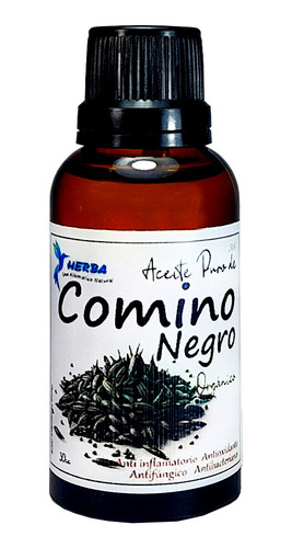 Aceite Herba De Comino Negro 30cc Orgánico En Vidro C/gotero