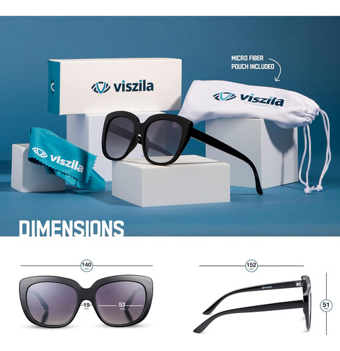 Gafas De Sol Estilo Ojo De Gato Retro Vintage De Viszila Par