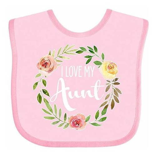 Baberos Para Bebé Inktastic I Love My Aunt- Flower Circle Ba