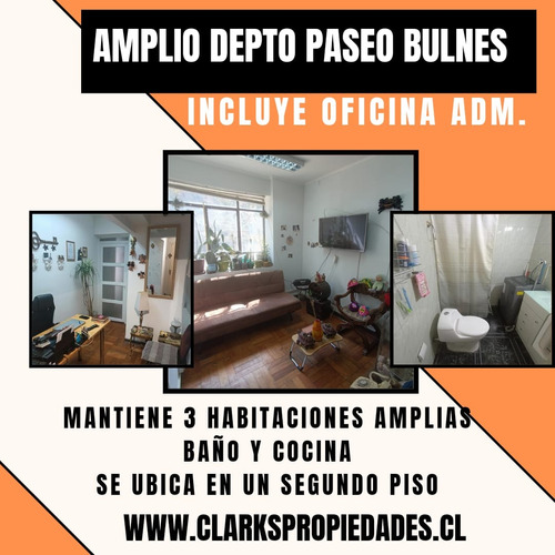 Depto 3d+1b+cocina+living / Paseo Bulnes