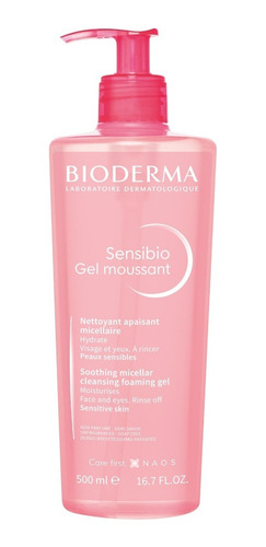 Bioderma Sensibio Gel Moussant, Gel Micelar Limpiador, 500ml