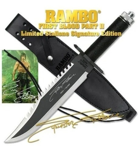 Faca Rambo 2 Master Cutlery - Hcg  Assinada Certificado 