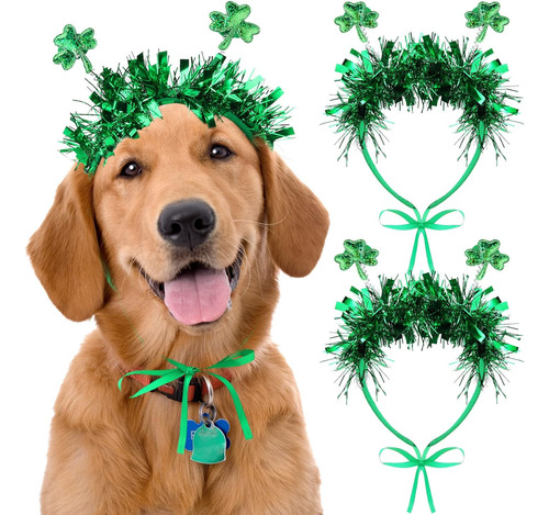 Diadema De Trébol Verde Perros 2 Piezas Trajes Irlande...