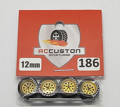 Rodas P/ Customização Ac Custon 186 - 12mm - Escala 1/64