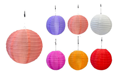 Pantalla De Papel Con Forma De Globo 20 Cm Colores